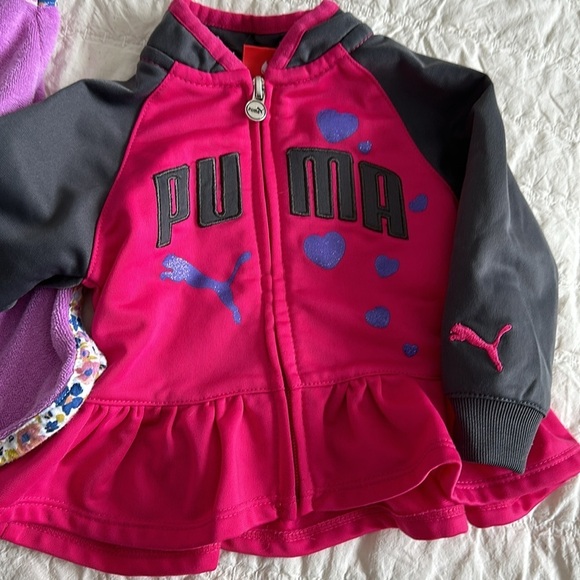 3-6m puma pink jacket, carters short outfit purple - Picture 2 of 10